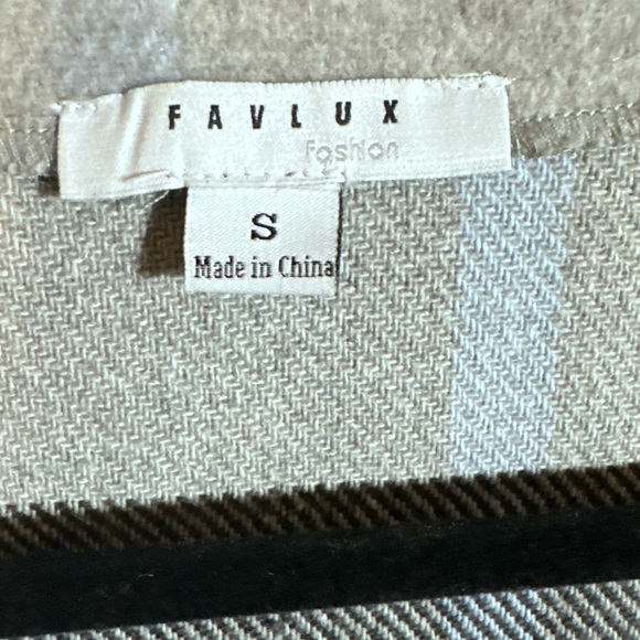 Favlux Open front Long Trench Cardigan Sleeveless Long Plaid Vest size small - Picture 4 of 7